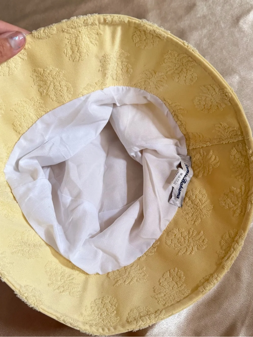 Tommy Bahama Yellow Pineapple Terry Cloth Bucket Hat One Size